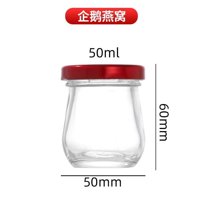Botella de pingüino de 50 ml; transparente