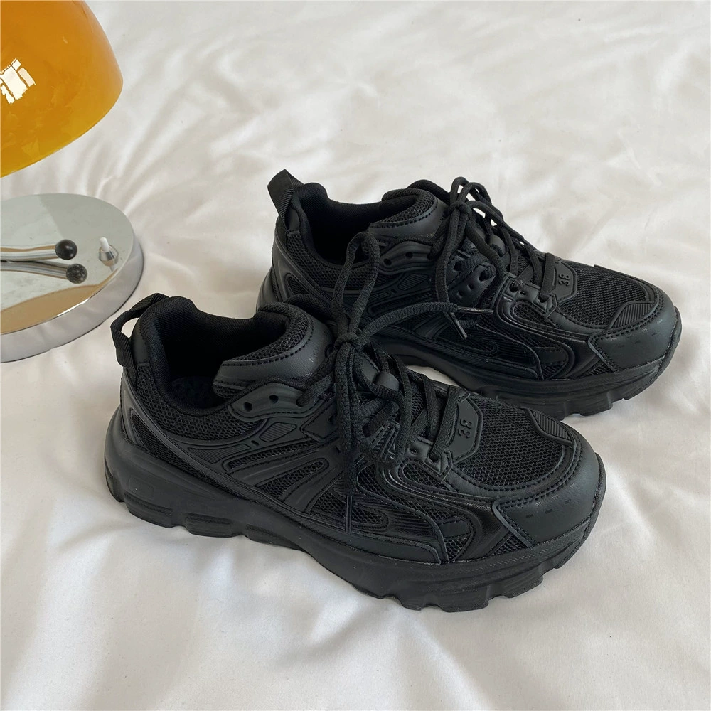 Old Daddy Shoes, женская повседневная обувь в Корейском стиле для студентов и пар, мужские стразы, модные Универсальные винтажные кроссовки на платформе для уличных фотографий