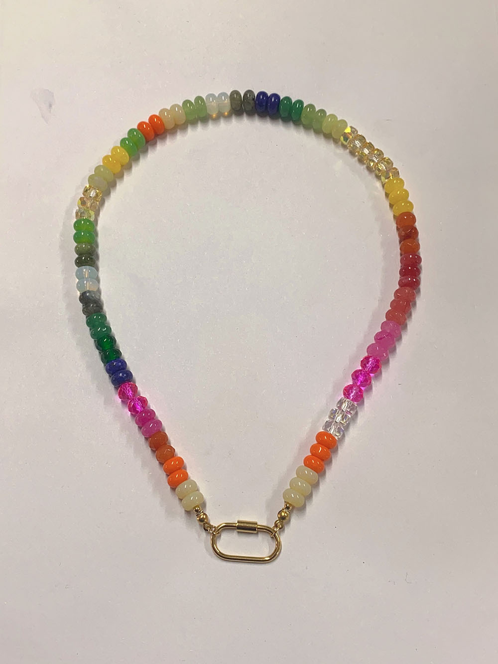 200g Weight Necklace Classification 304 Stainless Steel Chain Material 1 Piece Quantity Casual Occasion natural stone Material Geometric Pattern Women's Gender Sweet Style Beaded Craft 1 Piece Sweet Geometric Natural Stone 304 Stainless Steel Necklace 14