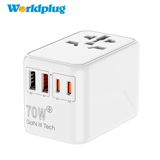 氮化镓70W快充旅行充电器多功能转换插座通用转换插头插座一转多