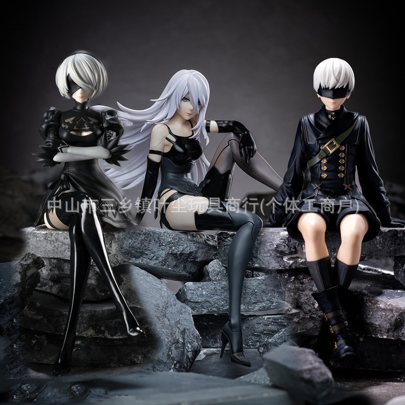 Beautiful Girl Nier: Automata Humanoid Yurha Type a No. 2 A2 Figure Sitting in a Noodle Box