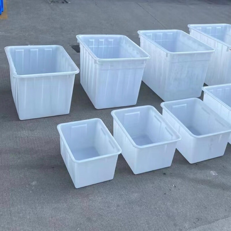Plastic water tank rectangular fish barrel fish farming bubble tile water tank aquatic tank large bucket square plastic bucket