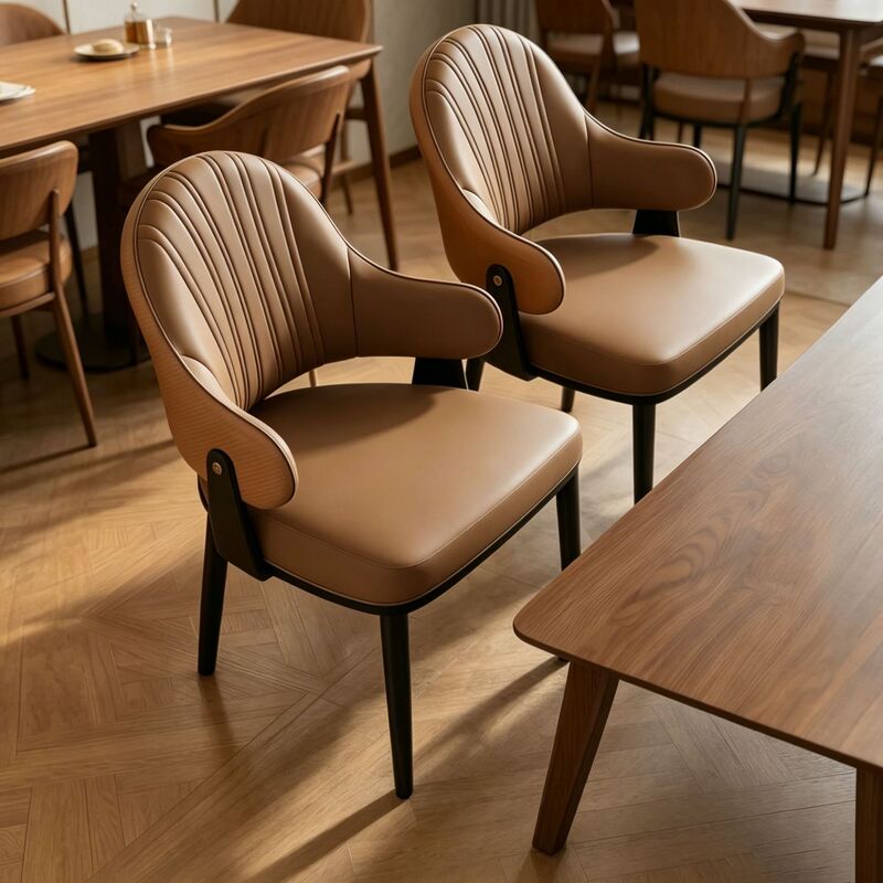 Designer-style thickened soft cushion dining chair with backrest, suitable for home use in the living room, balcony, island table, dressing table, or as a meeting chair Designer-style thickened soft cushion dining chair with backrest, suitable for home use in the living room, balcony, island table, dressing table, or as a meeting chair