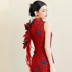 新中式结婚敬酒服2025新款高级感酒红色新娘订婚结婚礼服裙女晨袍