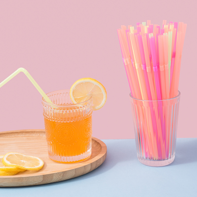 彎頭pp吸管奶茶飲料咖啡塑料細吸管兒童喝水一次性彩色吸管批發