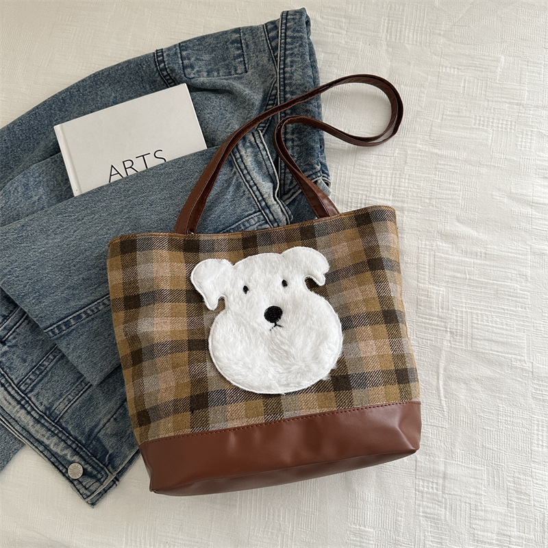 Otoño e invierno bolsas de mochila a cuadros para mujeres 2024 nueva moda coreana bolsas de gran capacidad casuales