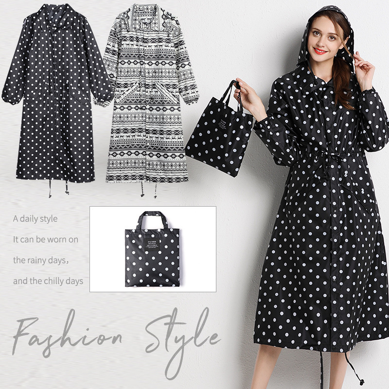 Fashion Windbreaker Raincoat Men's and Women's Coat Adult Long Golf Coat Korea Japan Full Body Outdoor Hiking