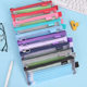 Transparent mesh pencil case Korean style large capacity stationery bag for primary school students kindergarten pencil bag high-looking storage bag