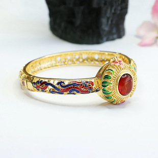 Xinyu Natural Amber Blood Po Bracelet Dragon and Phoenix Sachet Bracelet Bracelet Bracelet Factory Wholesale HP3122810