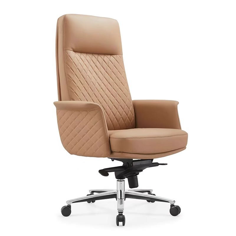 Silla de clase de lujo ligera silla de oficina de alta gama silla de cuero confortable silla de computadora silla de estudio doméstica silla de conferencias de negocios
