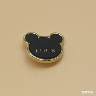 DIY knotted hair loop buckle set hair accessories alloy accessories rubber band head rope material love Mickey head