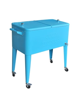 厂家供应复古深咖色冷藏冰柜80QT 野外露营可定牌