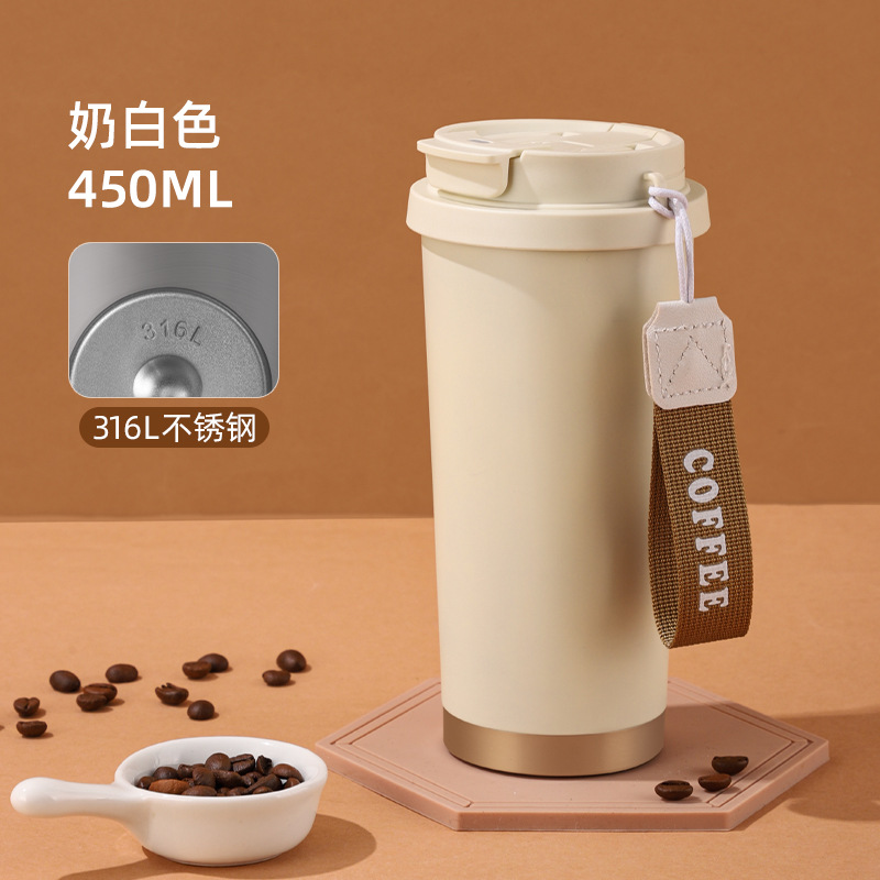 Taza de café de acero inoxidable 316 con aislamiento térmico, personalizada, ideal para estudiantes, parejas y regalo