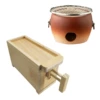Bellows plus pipe + charcoal stove + grilling net