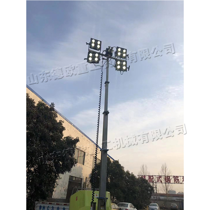 夜间施工应急照明车 铁路电力照明工具车 升降移动照明灯塔车
