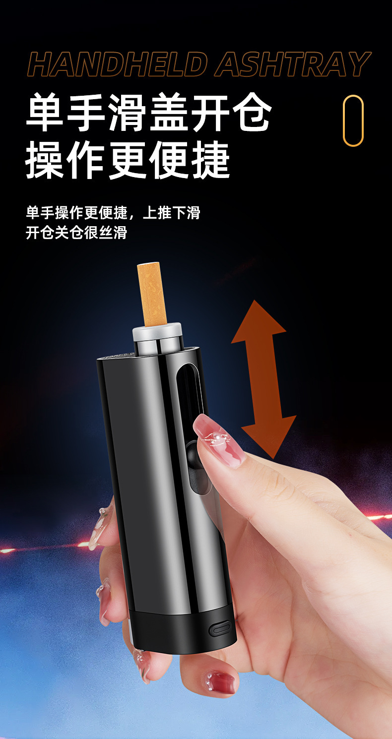 Car-Mounted Ashtray, Anti-Explosion, Anti-Flying, Anti-Falling Ash, Smoking Mouthpiece, a Tool for Lazy People to Smoke Without Falling Ash in the Car While Driving