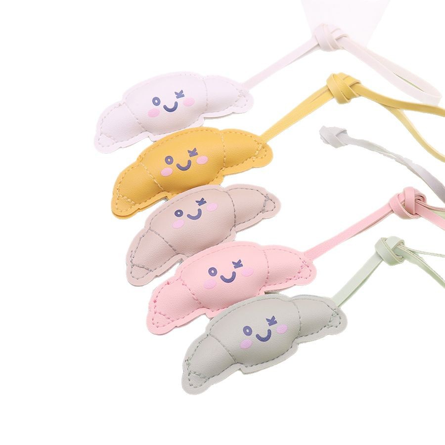 Cross-border Jellycat serie PU croissant de cuero pan tostado serie de alimentos accesorios de bricolaje llavero