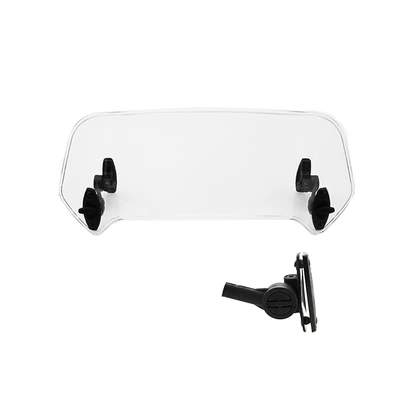 Ebay Cross-Border Hot-Selling Motorcycle Modification, Heightening Small Windshield, Heightening Small Windshield, Adjustable Deflector (Motorcycle Safety Supplies) - transparent