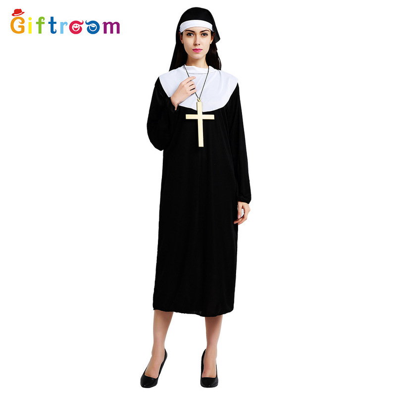 Easter Clothes European and American Cosplay Nun Robe Party Cosplay Costume Drama Stage Performance