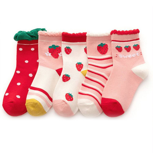 Children's socks, four-season socks, mid-calf socks, trendy and cute, for boys and girls, cotton socks, baby infant socks, street stall wholesale