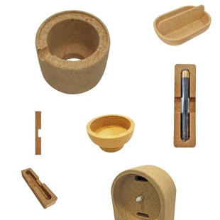 Carbonized Cork Products, Carbon Treated Cork Bowls, Carbonized Cork, Support Various Sizes of Customization.
