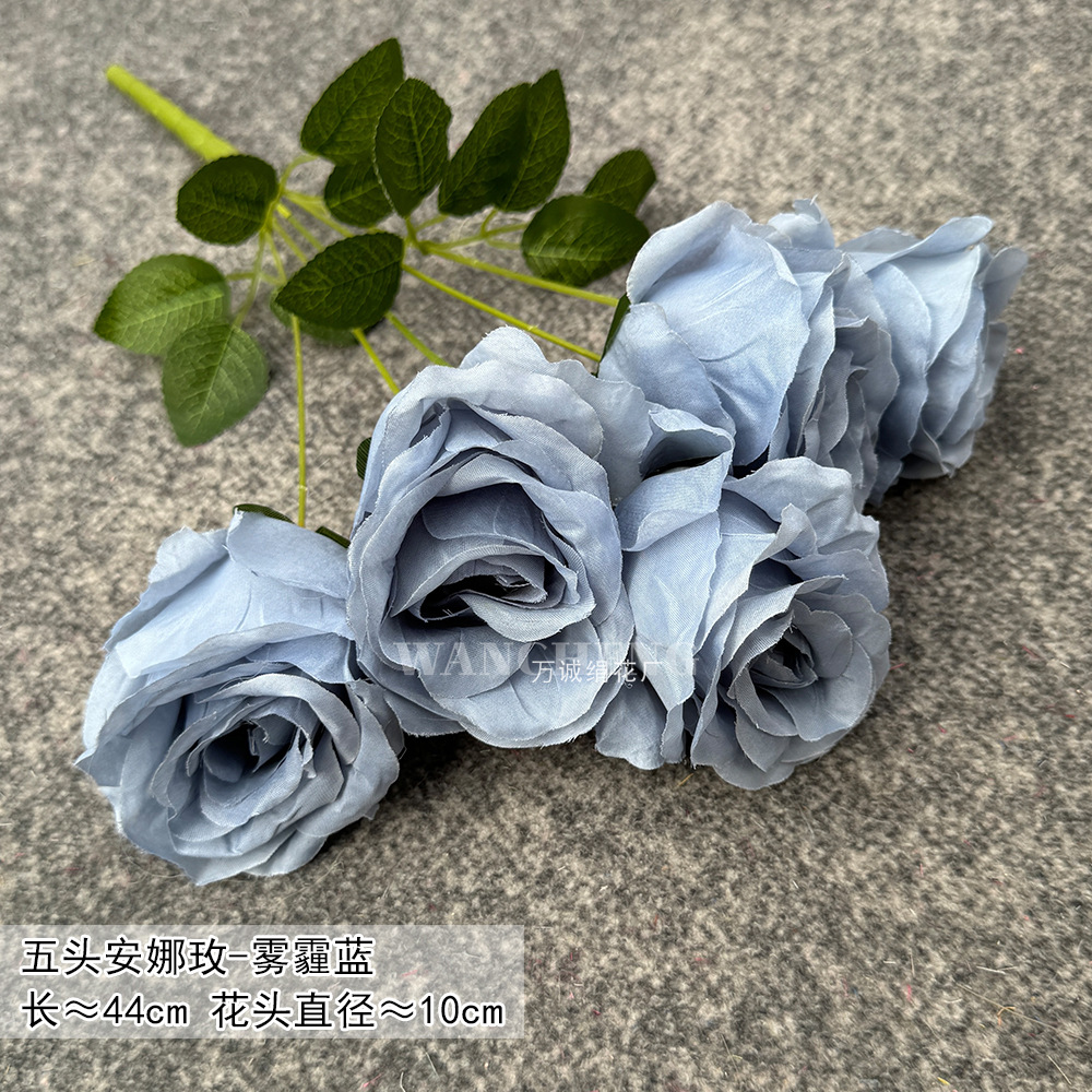 Haze azul decoración de la boda flor de seda flor Hotel fotografía flor de la pared arreglo floral Yingbin distrito Camino de plomo flor artificial