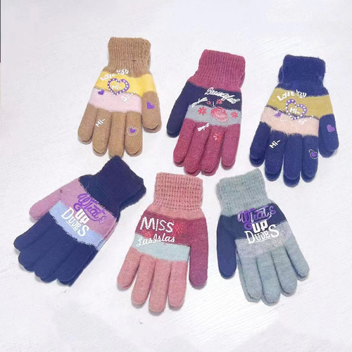 Winter Thick Mohair Gloves for Men and Women, Warm and Cold-Proof Knitted Outdoor Cycling Windproof Gloves