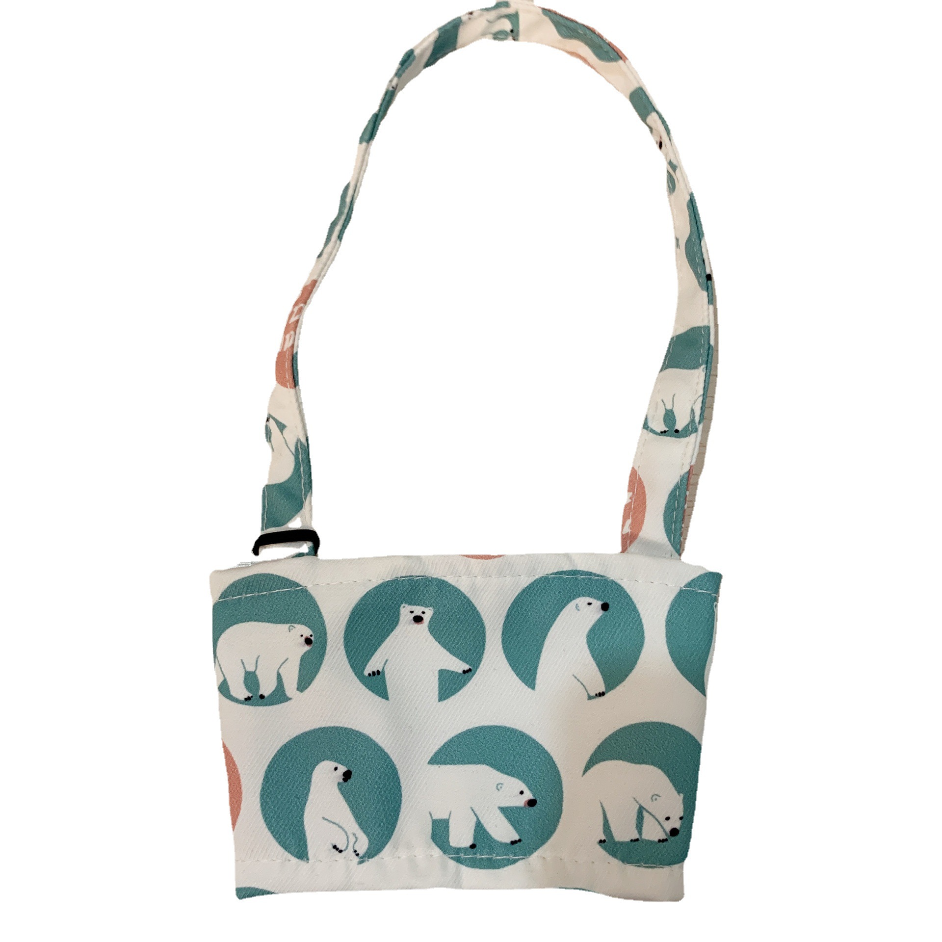 Simple dibujos animados bebida taza bolso taza cubierta mano taza cubierta lienzo leche té bolsa portátil media taza pequeña bolsa