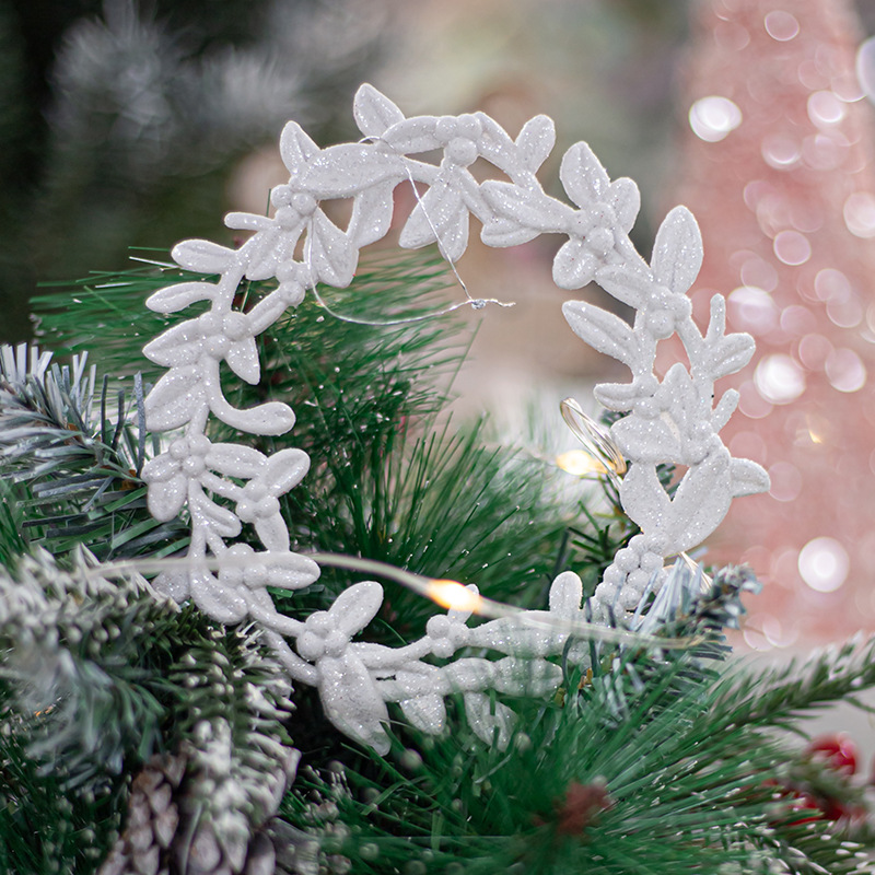 Yazi personalizado decoración de Navidad colgante de plástico regalos navideños reloj navideño guirlandas colgante DIY al por mayor