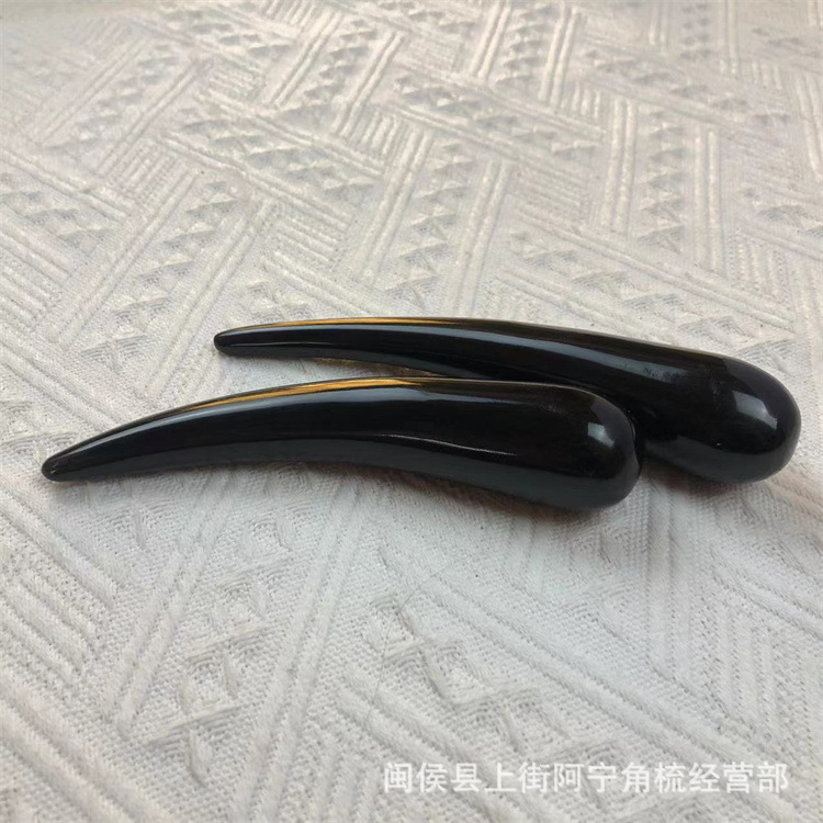 Horn Acupoint Massage Stick Solid Buffalo Horn Guasha Meridian Tool for Neck Back Foot 14-16cm key features