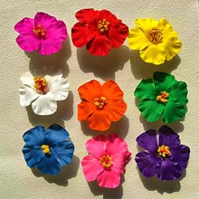 氛围感海边度假风仿真扶桑花发夹女波西米亚鸡蛋花朵发饰侧边头饰