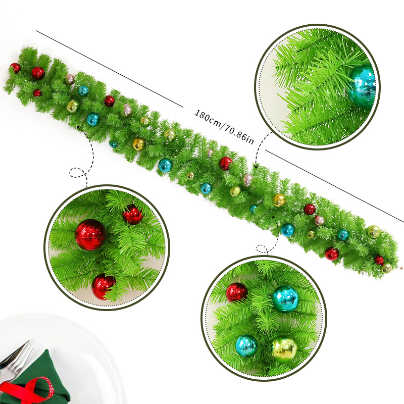 Shengyuan nuevo árbol de Navidad inclinado, árbol de cuello inclinado, guirnaldas de Navidad, caña de Navidad, decoraciones de Navidad.