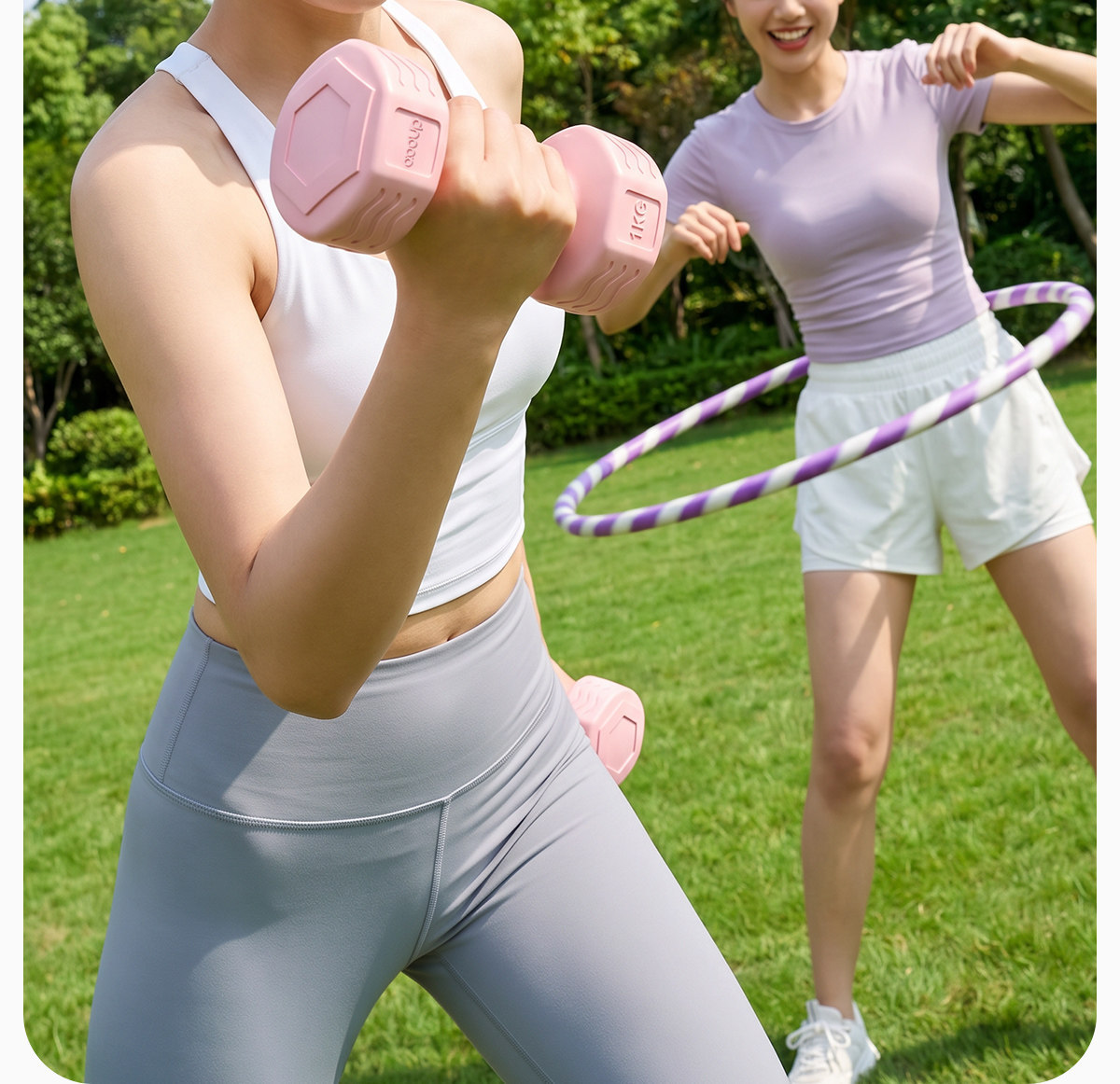 Hantel Damen Fitness Heimtrainer Krafttraining Muskelaufbau Arme Neues Design Gummiert Kleine Hantel Set