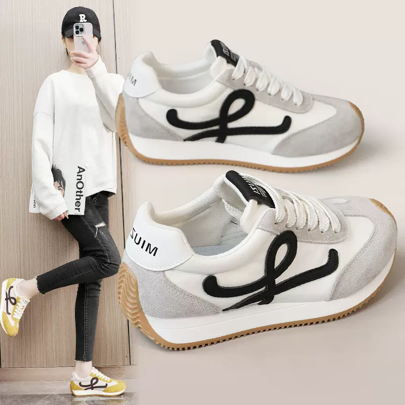 FSCL001新款2025春夏季透气小白鞋韩版耐磨增高休闲学生板鞋