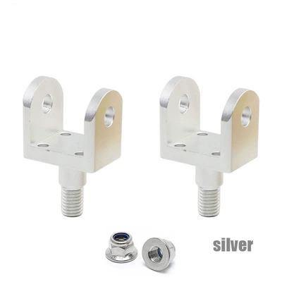 and Right Pedal Brackets, Pedal – Motorcycle pedals - silver