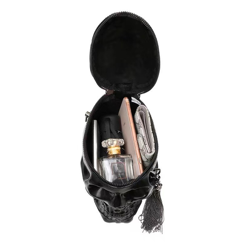 Transfronterizo nuevo estilo cráneo estilo personalizado Halloween bolsa de hombro de alta textura fantasma bolsa cráneo crossbody bolsa