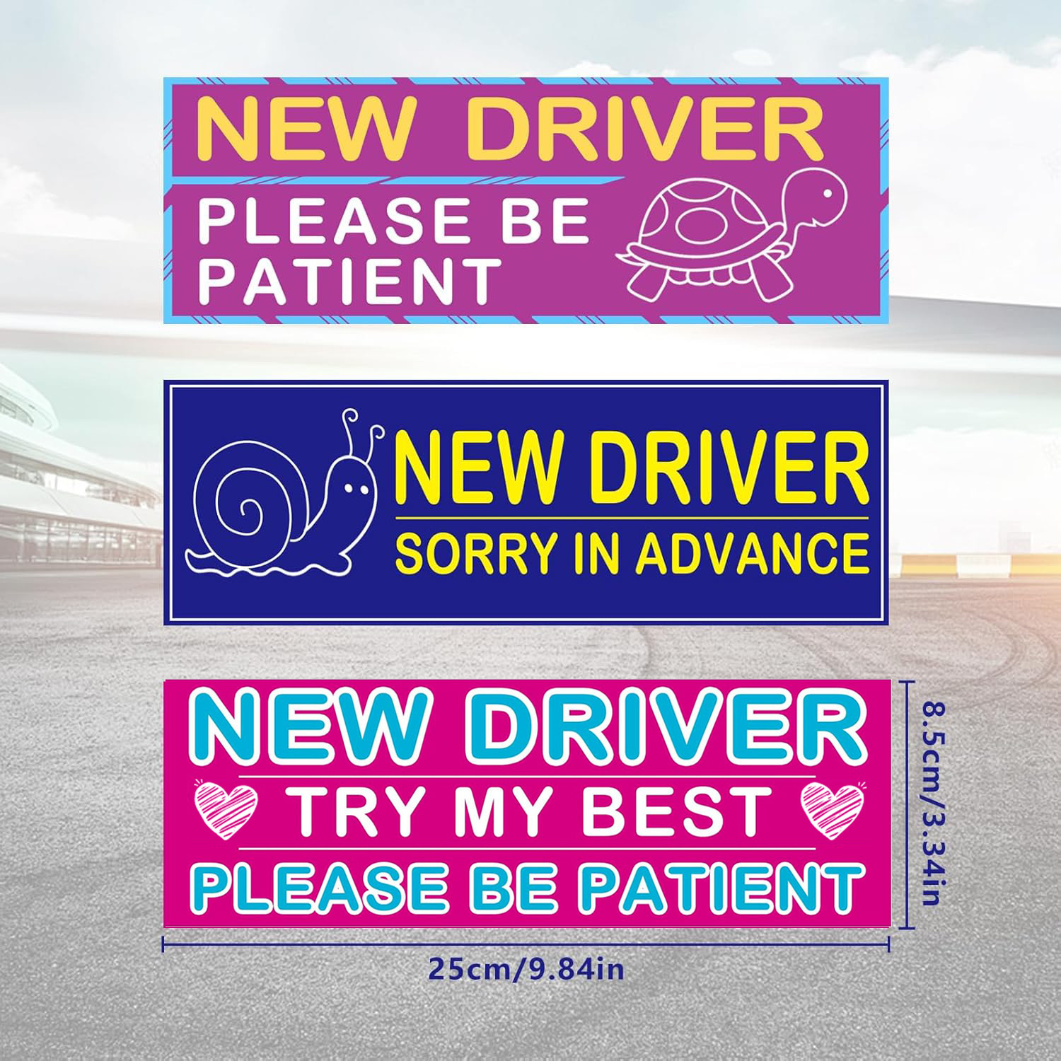 Naklejka magnetyczna dla początkujących kierowców, magnetyczna, zdejmowana naklejka bezpieczeństwa dla początkujących kierowców_voghion.com