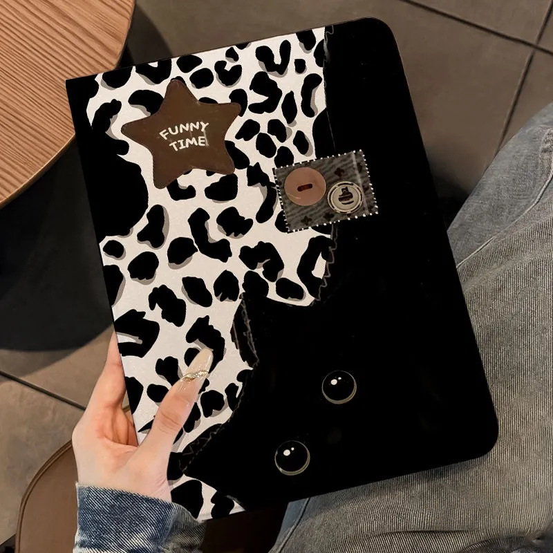 Funda TPU con Tapa Estampada Gatito Leopard para iPad 11/Air 7/6/Mini 6/5/10ª/9ª Gen/11" Pro