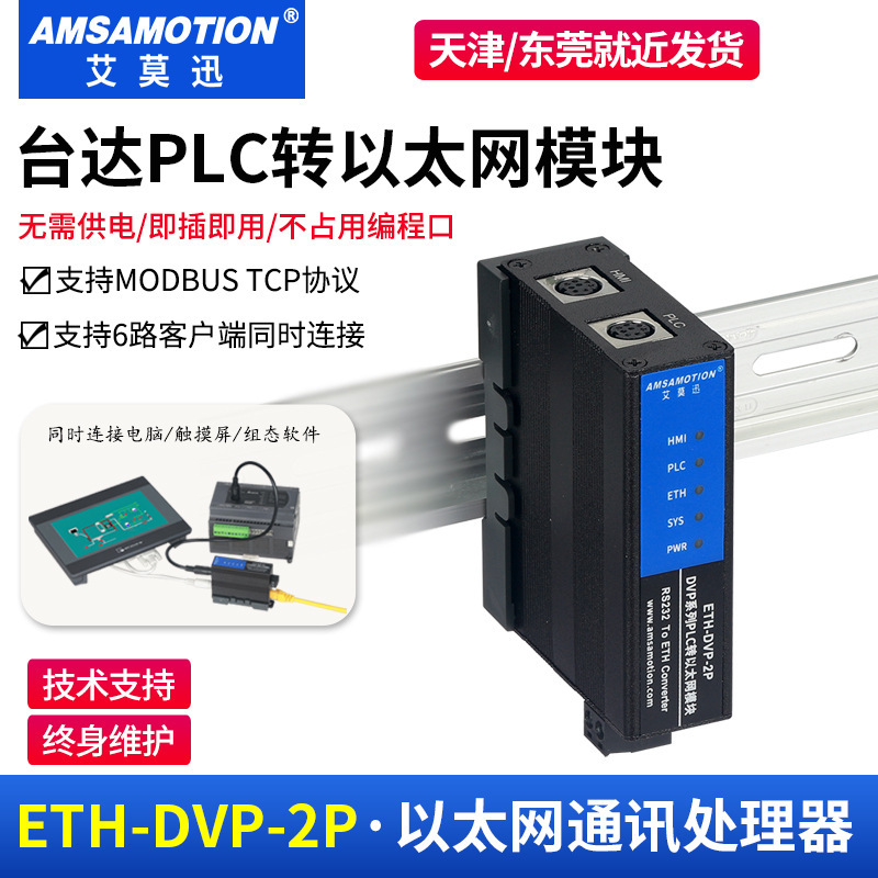 Suitable for Delta Dvp Series Plc to Ethernet Communication 232 Programming Serial Port Expansion Module Eth-Dvp-2P