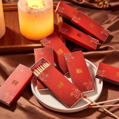 Special Scented Candle Matchsticks Creative Personalized Boxed Extended Matchsticks Old-Style Double Happiness Nostalgic Disposable Matchbox