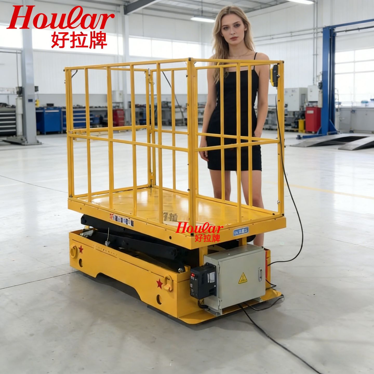 电动地平升降车移动式重物AGV智能搬运车 1-100吨电动无轨地平车