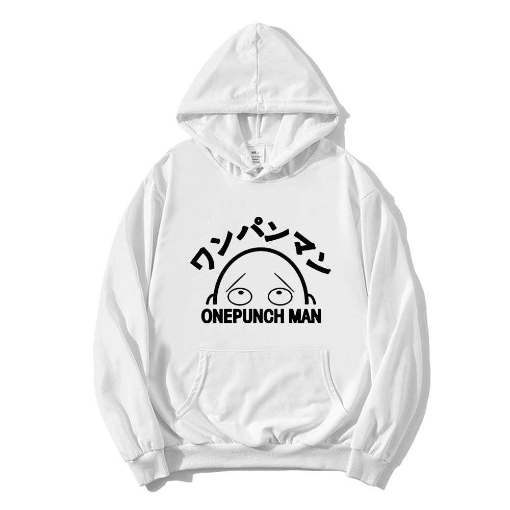 Un golpe Superman Saitama Teacher Anime Periférico Otoño e invierno Moda para hombres y mujeres Suéter de pareja Sudadera con capucha Chaqueta de manga larga