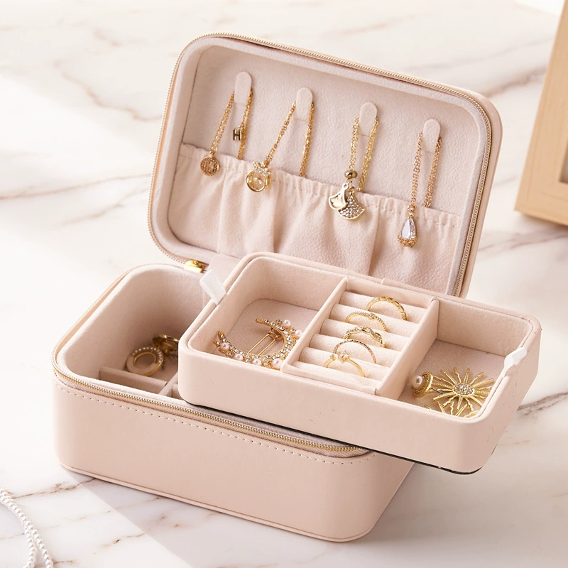 Корейская версия новой изысканной многофункциональной двухслойной шкатулки для хранения ювелирных изделий, ожерелье, кольцо, аксессуары для волос, шкатулка для хранения ювелирных изделий, шкатулка для драгоценностей