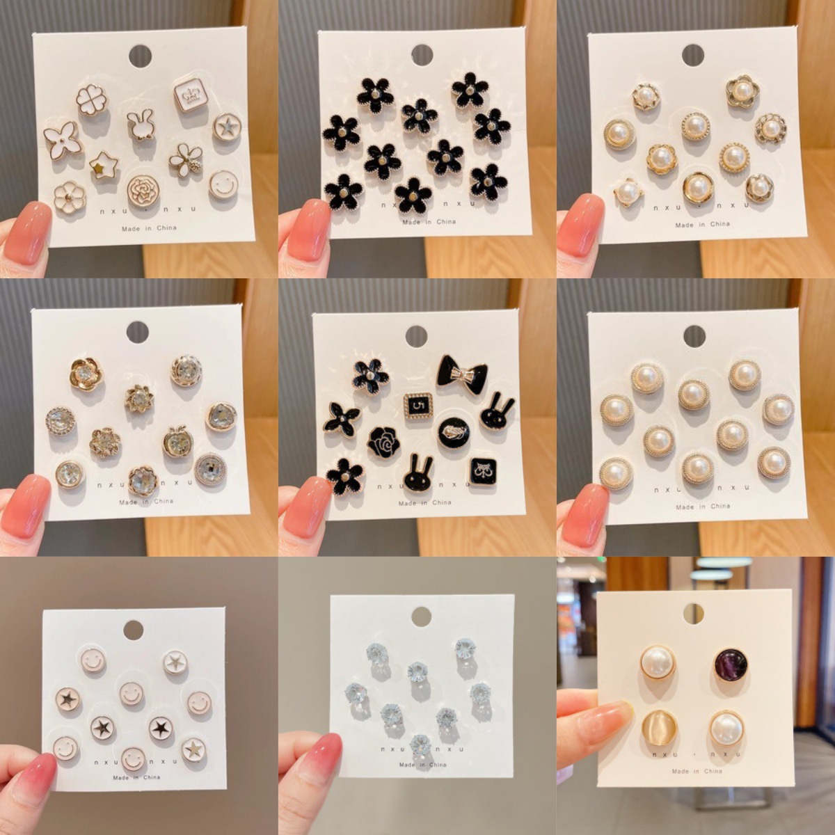 Flores jeans de cintura, pantalones de artefacto, aguja de botón más pequeña, cintura apretada, aguja de cintura ajustable