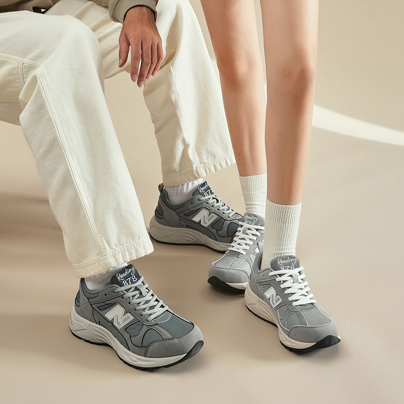 Giày thể thao retro unisex Putian Xuân Thu Balance Cool Running N878 đế dày giảm chấn — 878 Yuanzu màu xám