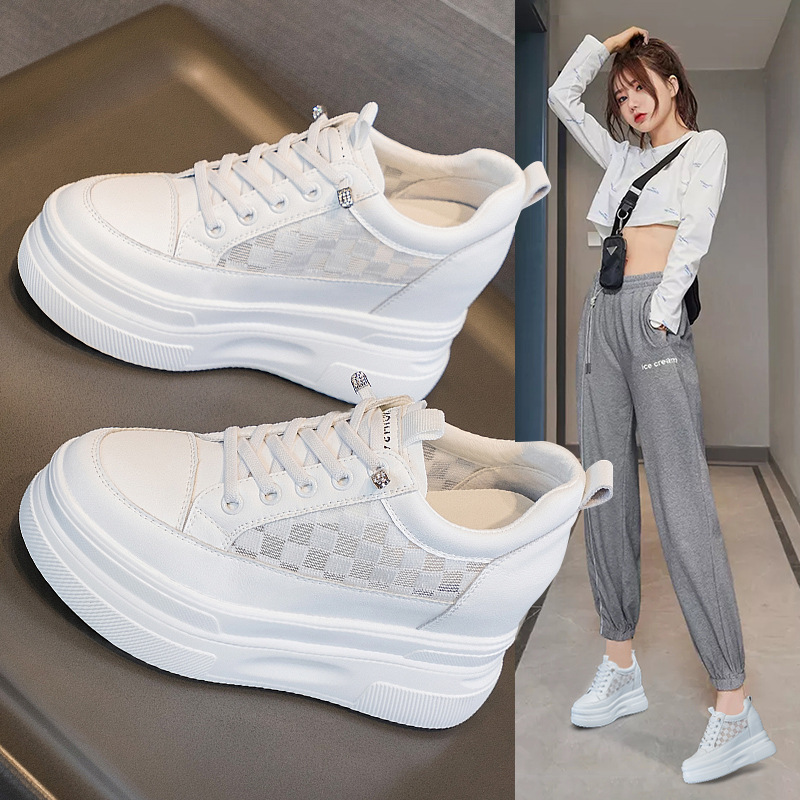New Style Inner Heightening Thick-soled Casual Sports Shoes For Women...