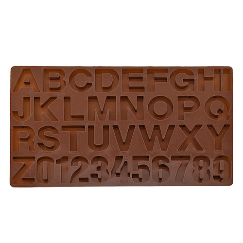 26 English alphabet silicone molds chocolate candy biscuits cake decoration baking molds silicone glue molds