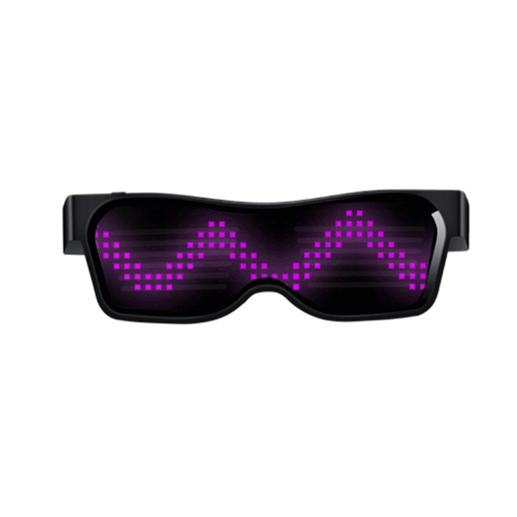 Gafas luminosas Bluetooth USB recargables | Modelo de fiesta LED tipo influencer, para bar o discoteca