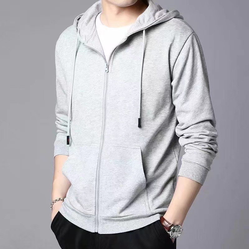 라이트 그레이 지퍼 스웨트셔츠
