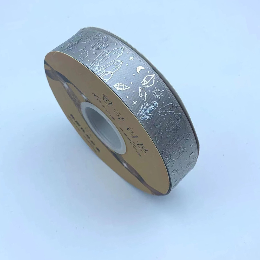 Nuevo soporte de barra de cinta hecha a mano DIY láser plata cristal mineral cinta arco joyería caja de regalo lote de embalaje